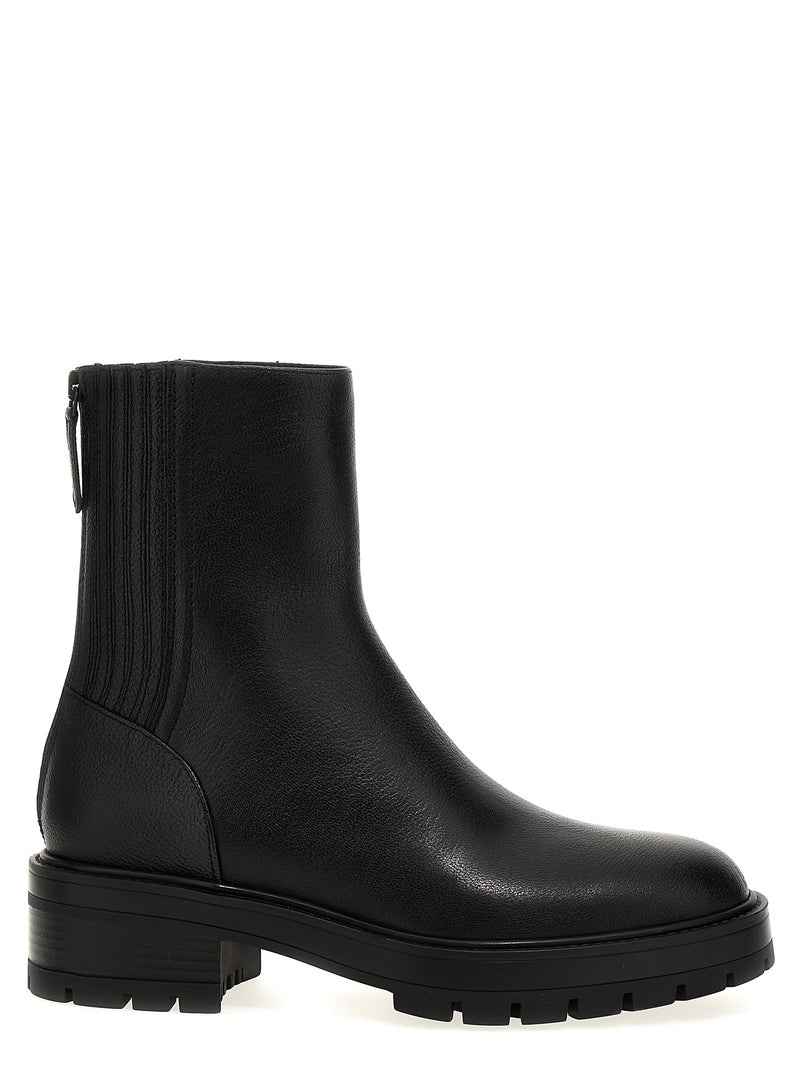 Aquazzura Black Calfskin Ankle Boots