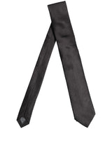 Dolce & Gabbana Black Satin 100% Silk Adjustable Tied Men Necktie Tie