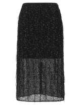 Twinset Black Polyester Midi Skirt