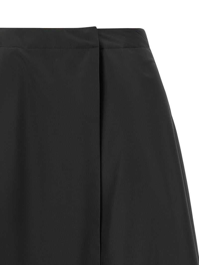 Moncler Black Polyester Midi Skirt