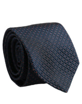 Dolce & Gabbana Men Dark Blue Geometric Silk Adjustable Tied Necktie Tie