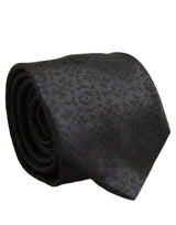Dolce & Gabbana Black Swirl Pattern Silk Adjustable Necktie Accessory Tie