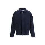 Stone Island Blue Wool Oves Aries Jacket