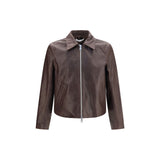 Our Legacy Brown Calf Leather Bos Taurus Leather Jacket