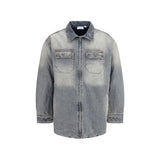 Off-White Gray Cotton Denim Jacket