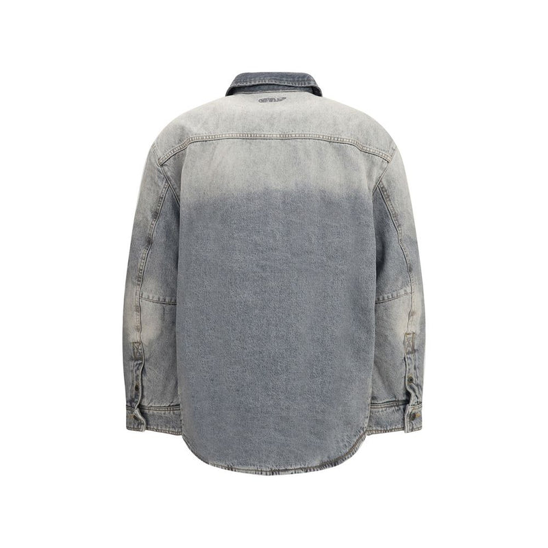 Off-White Gray Cotton Denim Jacket