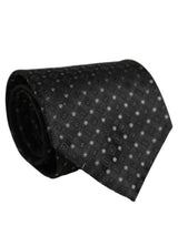 Dolce & Gabbana Black Jacquard Silk Adjustable Men Necktie Accessory Tie