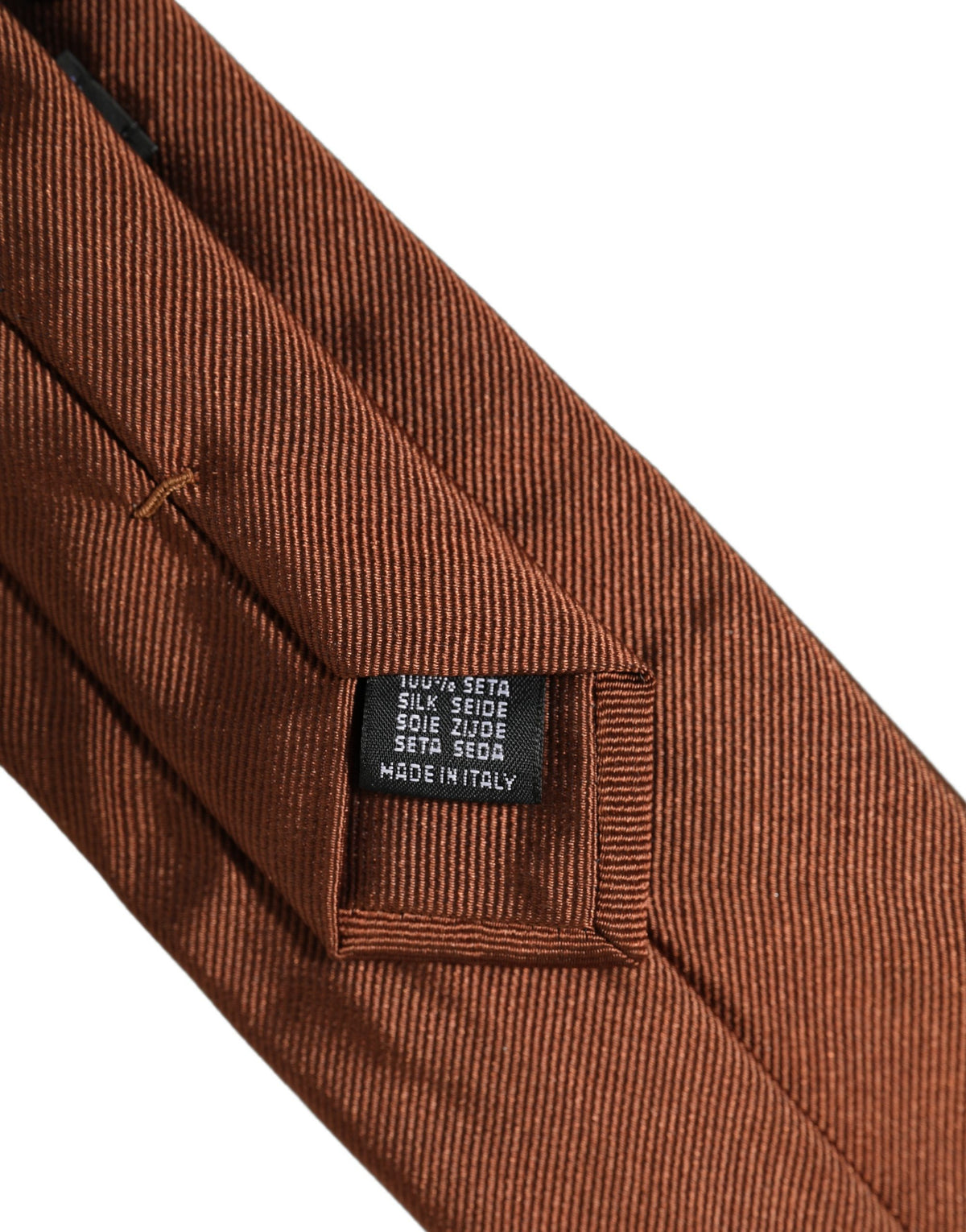 Dolce & Gabbana Brown Silk Classic Adjustable Men Necktie Accessory Tie