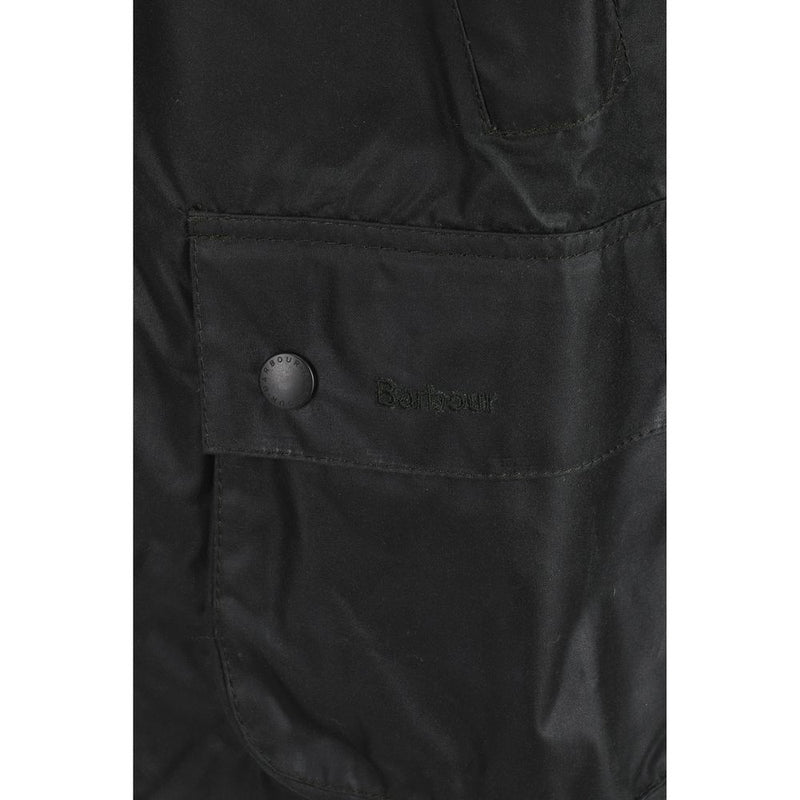Barbour Black Cotton Full-Length Jacket