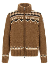 Moncler Brown Virgin Wool Cardigan