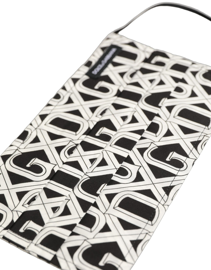 Dolce & Gabbana Black White DG Logo Monogram Elastic Ear Strap Face Mask