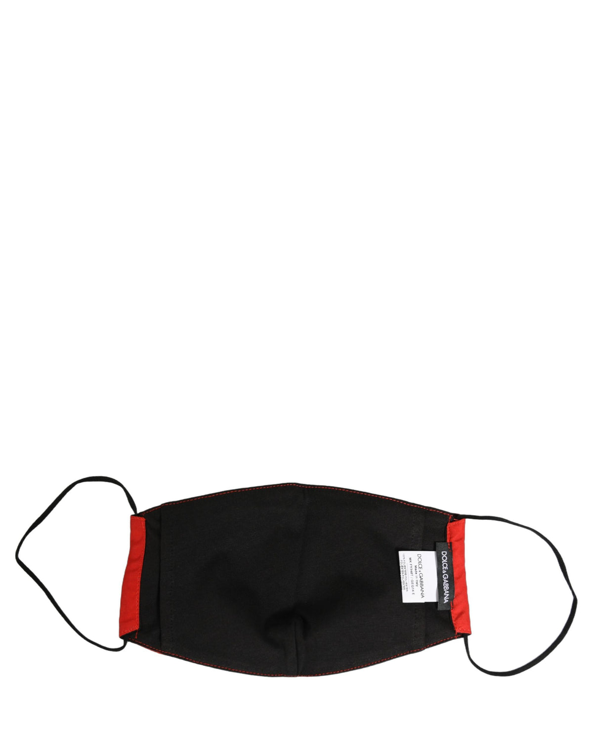 Dolce & Gabbana Men Black Carretto Print Elastic Ear Strap Face Mask