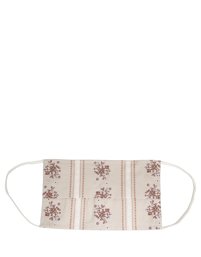 Dolce & Gabbana Beige Floral Print Pleated Elastic Ear Strap Face Mask