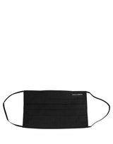 Dolce & Gabbana Black 100% Cotton Pleated Elastic Ear Strap Face Mask