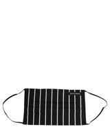 Dolce & Gabbana Black White Pinstripe Pleated Elastic Ear Strap Face Mask