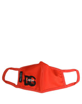 Dolce & Gabbana Red Polyester DG CASA Logo Elastic Ear Strap Face Mask