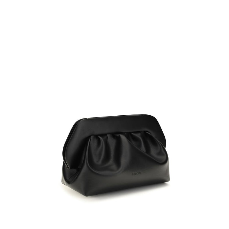 THEMOIRè Black Recycled Leather Clutch Bag