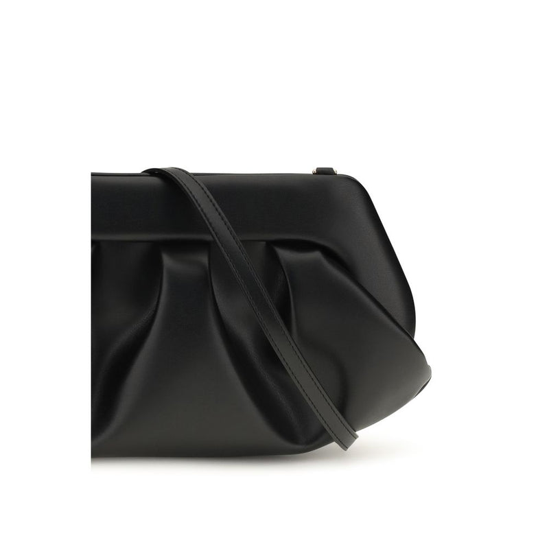 THEMOIRè Black Recycled Leather Shoulder Bag