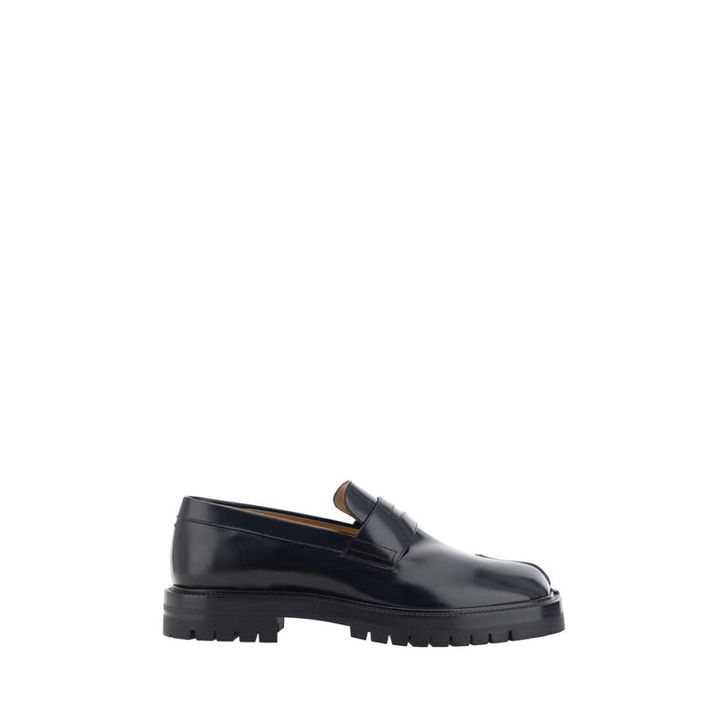Maison Margiela Black Calf Leather Bos Taurus Slip-On Loafers