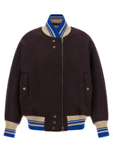 Dries Van Noten Purple Wool Bomber