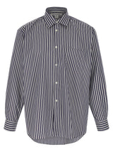 Comme Des Garçons Blue Cotton Blouse