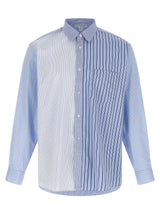 Comme Des Garçons Blue Cotton Blouse