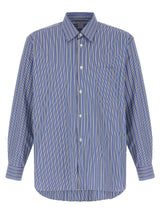 Comme Des Garçons Blue Cotton Blouse