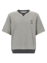 Brunello Cucinelli Gray Cotton Sweatshirt