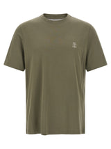 Brunello Cucinelli Bicolor Cotton T-Shirt