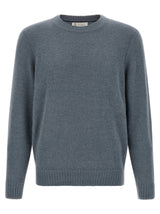 Brunello Cucinelli Blue Alpaca Leather Cardigan