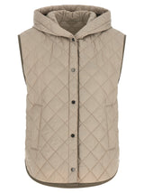 Brunello Cucinelli Beige Polyamide Sleeveless Jacket