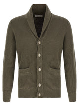 Brunello Cucinelli Bicolor Cotton Cardigan