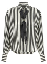 Brunello Cucinelli Bicolor Silk Blouse