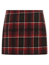 Guest in Residence Red Wool Long Skirt