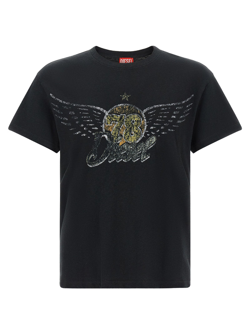Diesel Black Cotton T-Shirt