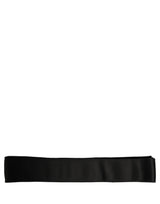 Dolce & Gabbana Black Satin Silk Wide Band Waist Cintura Belt