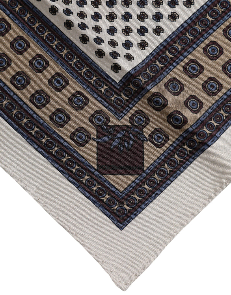 Dolce & Gabbana Multicolor Geometric Handkerchief Pocket Scarf
