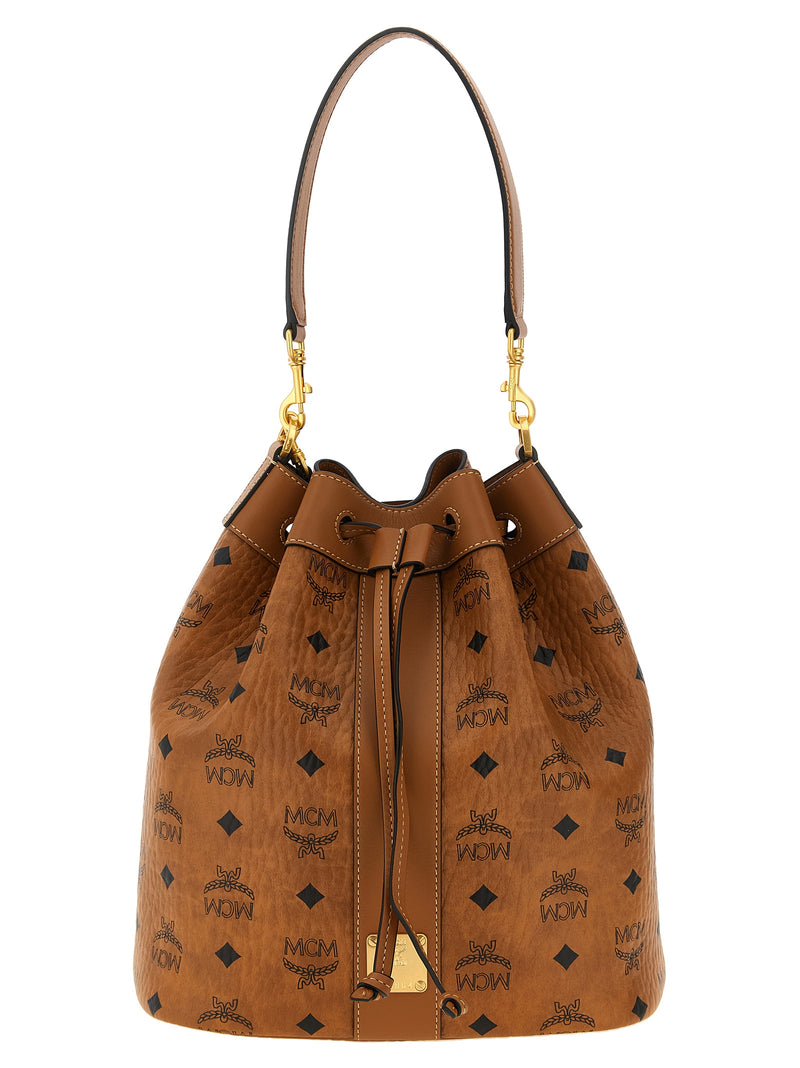 MCM Brown Polyethylene Shoulder Bag