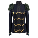 Mr&Mrs Italy Blue Cotton Women's Jacket