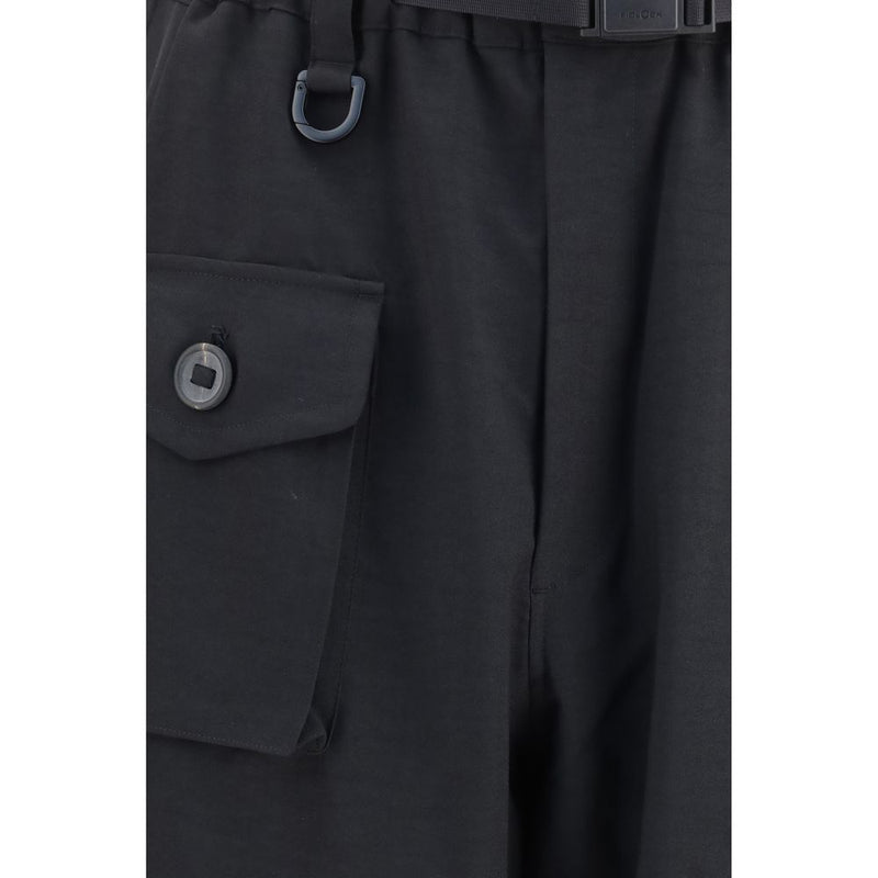 Y-3 Black Polyester Athletic Pants