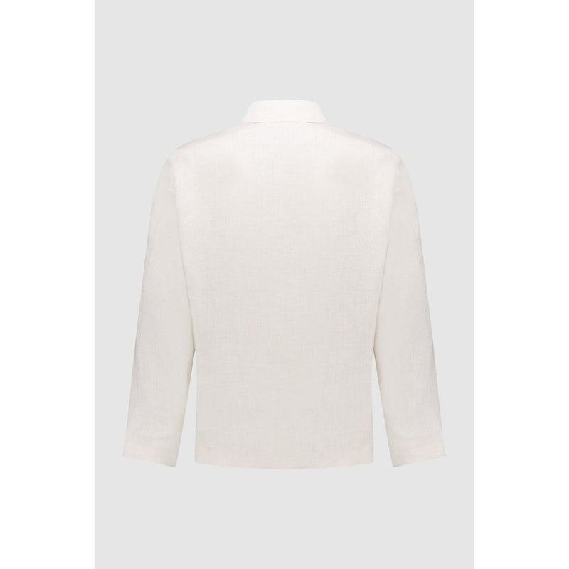 Autore Beige Linen Full-Length Jacket