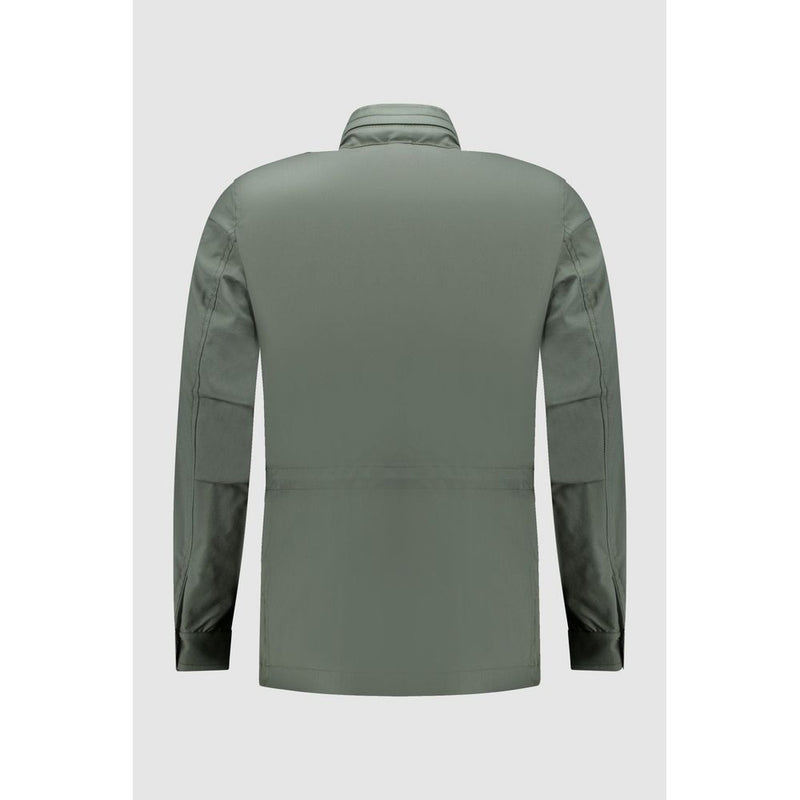 Autore Green Cotton Full-Length Jacket