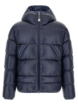 Moncler Blue Polyamide Full-Length Jacket