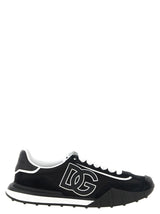 Dolce & Gabbana Black Polyamide Athletic Sneakers