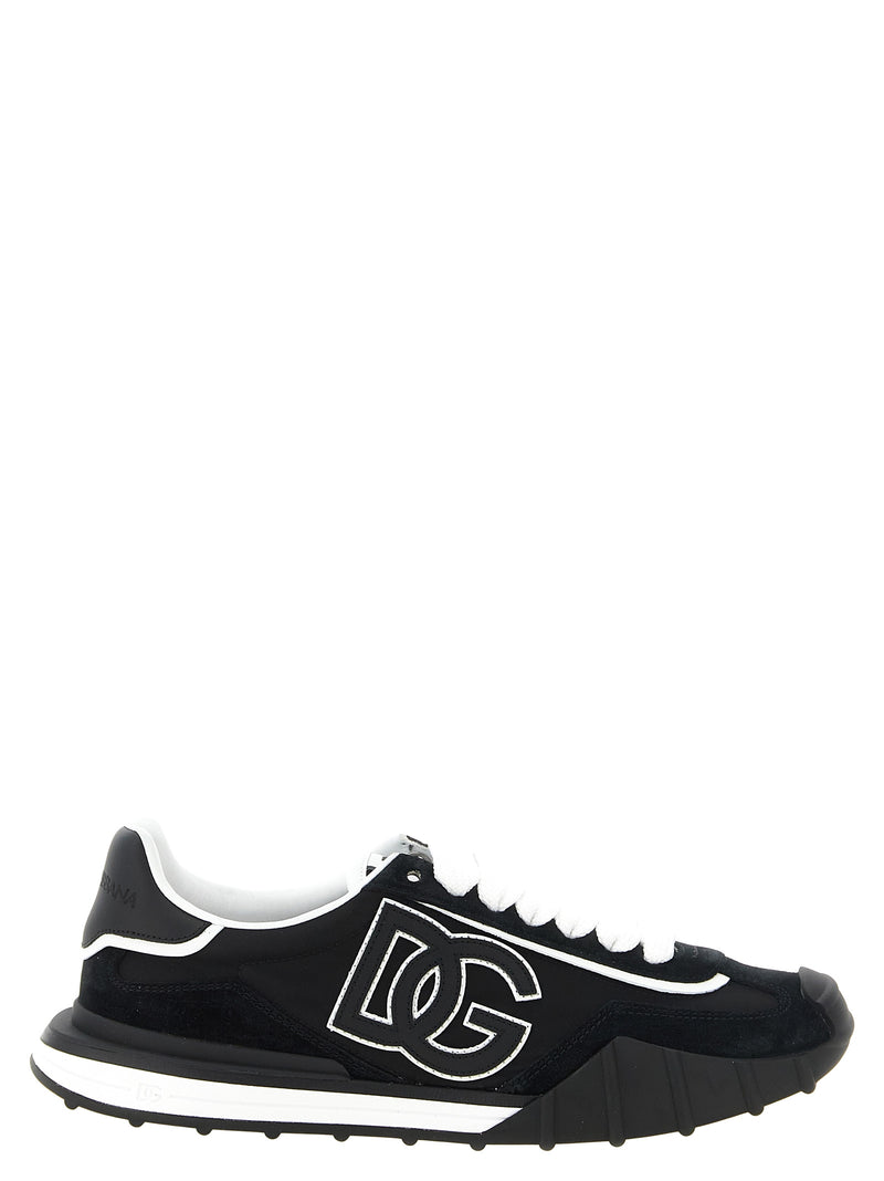 Dolce & Gabbana Black Polyamide Athletic Sneakers