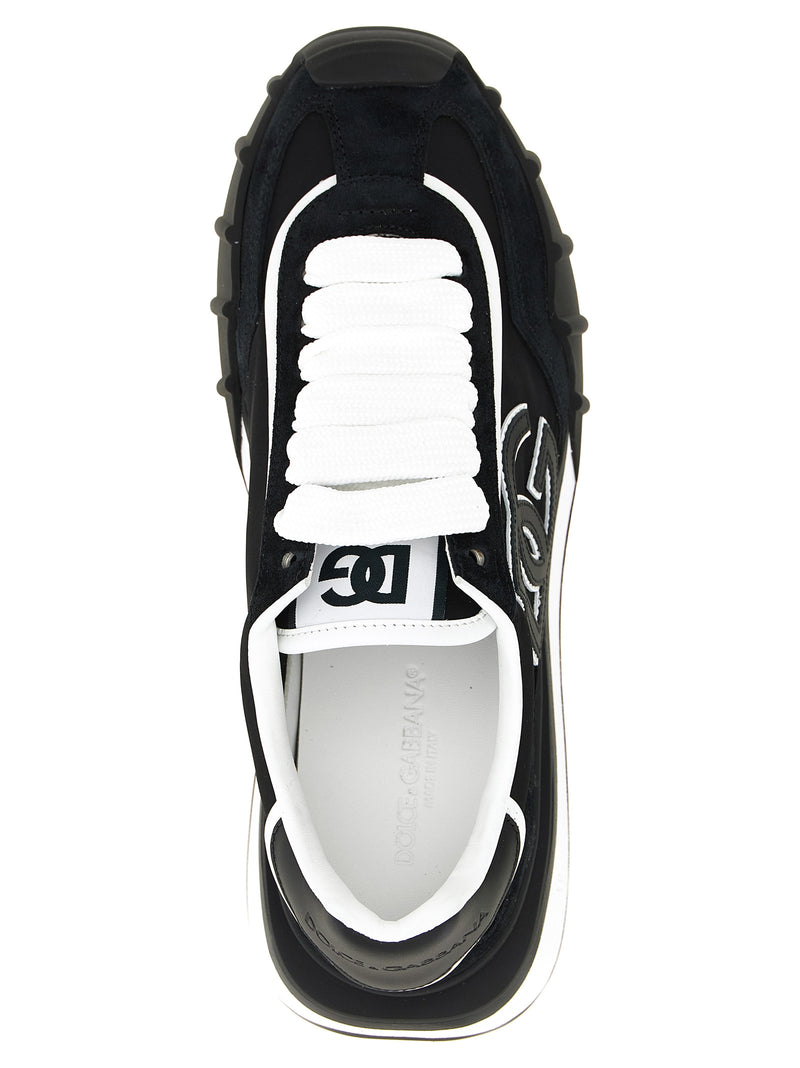 Dolce & Gabbana Black Polyamide Athletic Sneakers