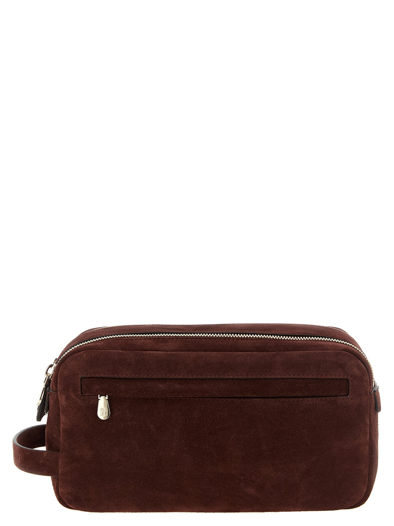 Brunello Cucinelli Bordeaux Calfskin Beauty Case