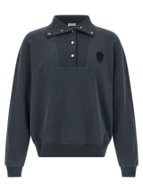 Brunello Cucinelli Blue Cotton Sweatshirt