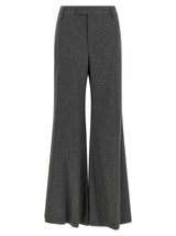 Brunello Cucinelli Gray Virgin Wool Flared Pants