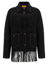 Guest in Residence Black Wool Full-Length Jacket